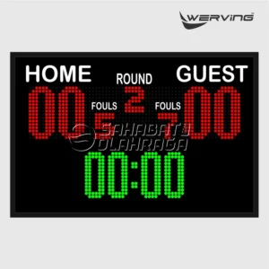 Scoreboard Digital Futsal Basket | Papan Skor dan Timer Digital 75x50 - Remote Wireless-Listrik