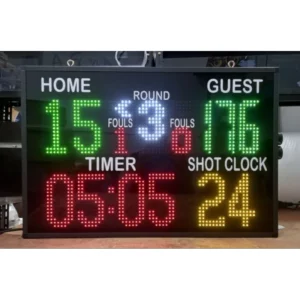 Score board Basket dengan shotclock 24 14 12 papan skor digital 75x 50